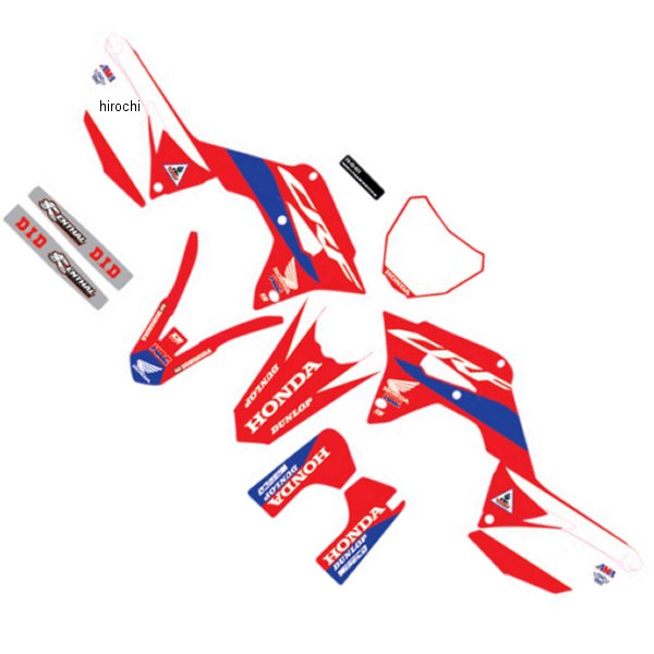 4302-6511 D'cor Visuals グラフィックキット 19年-20年 CRF450R 赤/青/白