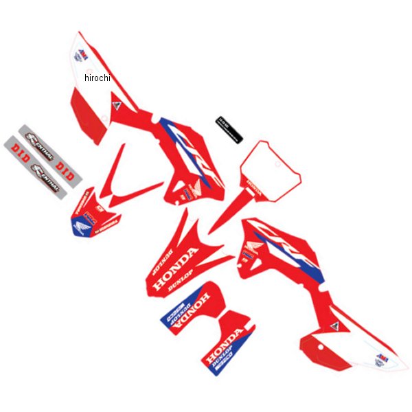 4302-6512 D'cor Visuals グラフィックキット 21年-22年 CRF450R 赤/青