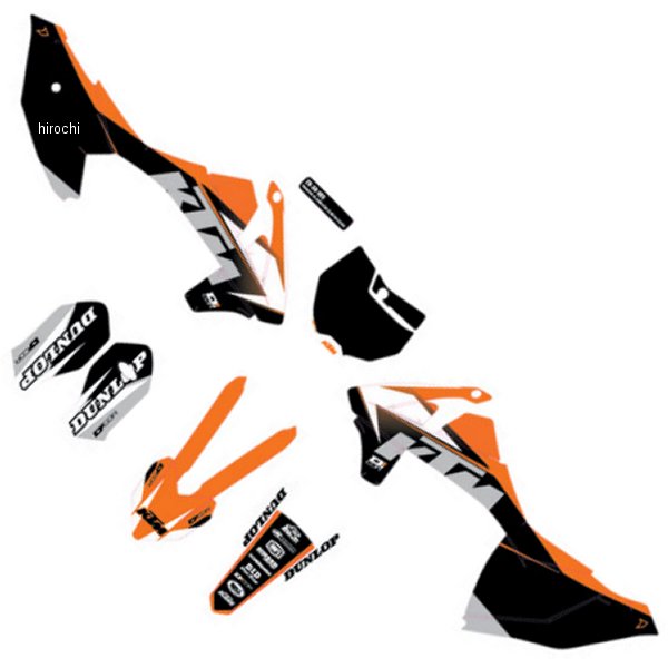 4302-6524 D'cor Visuals グラフィックキット 18年-21年 KTM 85 SX　黒/オレンジ/白