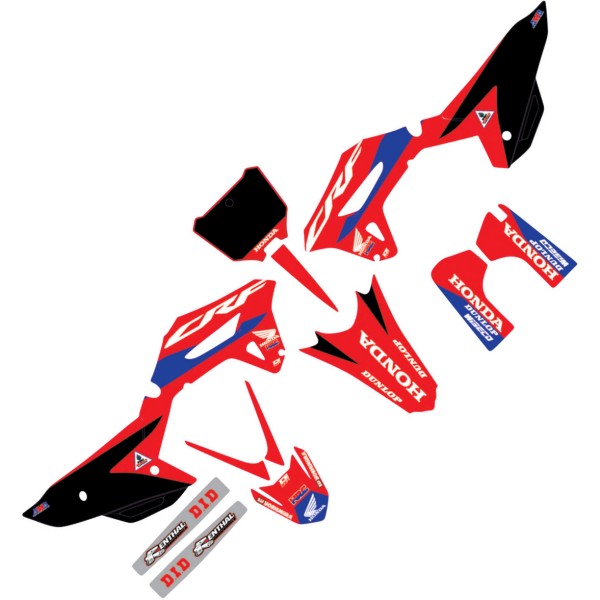 4302-6747 D'COR VISUALS HRCグラフィックキット 22年 CRF250RX 黒/赤/白/青