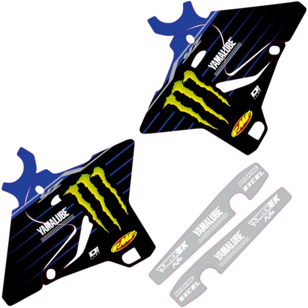 4302-6763 D'COR VISUALS 22'スターレーシング グラフィックキット 15年-21年 YZ 250 黒/青/白