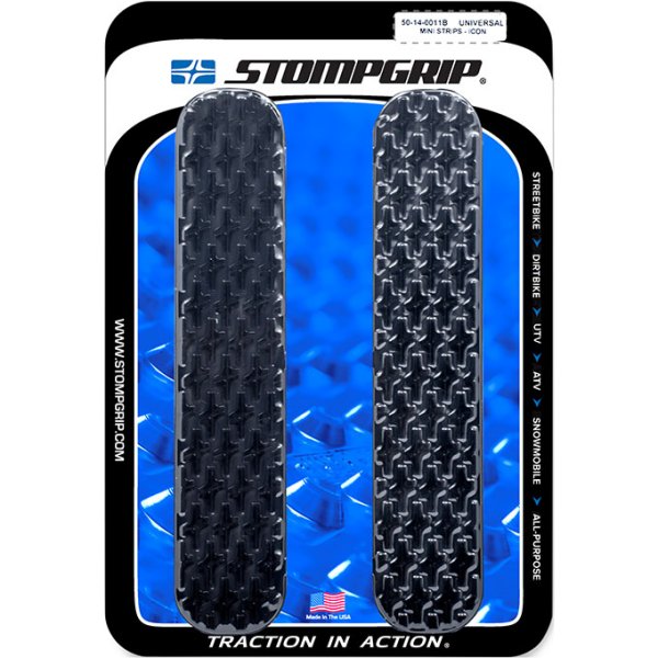 4320-2180 50-14-0011B ストンプグリップ STOMPGRIP タンク グリップ ICON ミニ ストリップ 1.75インチ x 8.25インチ 黒 2個入り