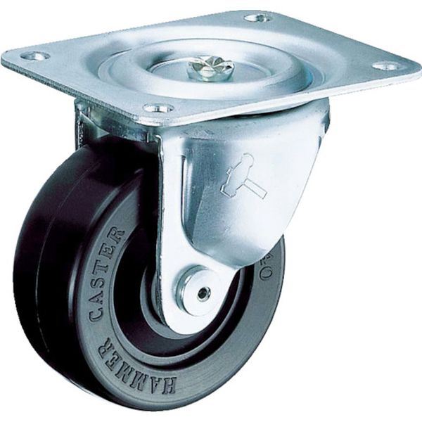 440GR125 367-1607 ハンマーキャスター(株) ハンマー Gシリーズ旋回式ゴム車輪 125mm