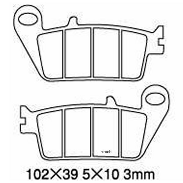 A61-009HN NTB ブレーキパッド フロント 92年-03年 VTR250、CB250 HD156/3