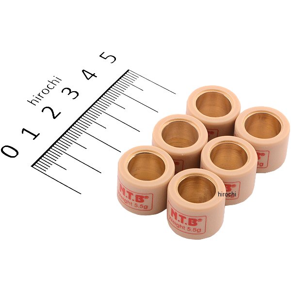 WH16-5.5 
NTB 
ウエイトローラー 
ホンダ系汎用 
16φ×13 
5.5g 
1セット6個入り