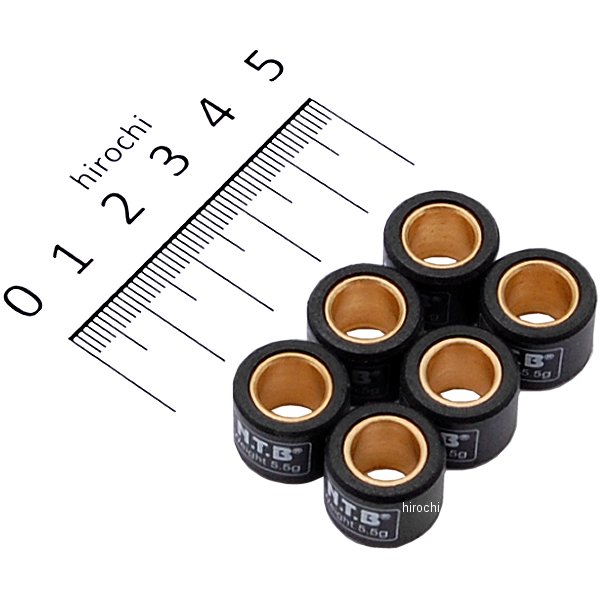 WY15-5.5 NTB ウエイトローラー ヤマハ系汎用 15φ×12 5.5g 1セット6個入り