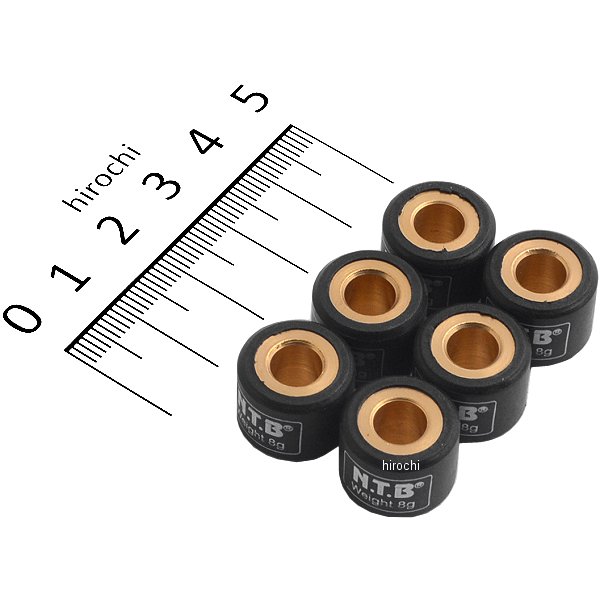 WY15-8.0 NTB ウエイトローラー ヤマハ系汎用 15φ×12 8.0g 1セット6個入り