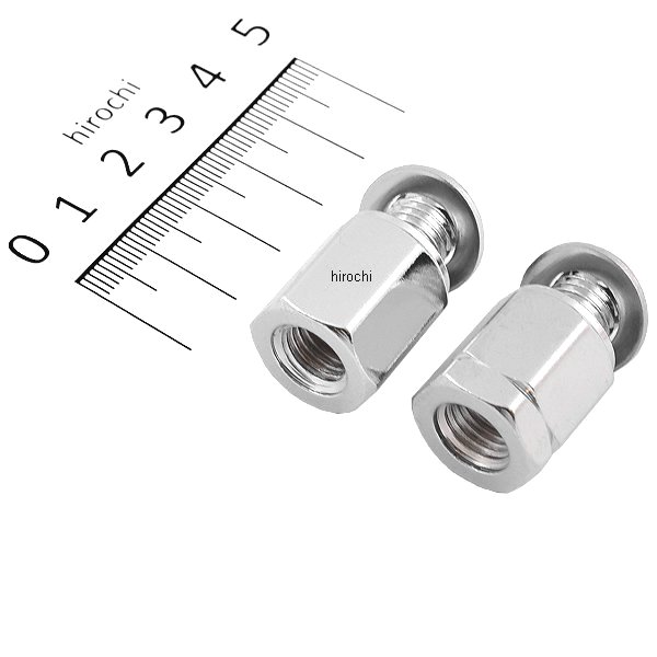 SHM-10 タナックス TANAX ミラー 正ネジアダプター 2個入り メッキ 10mm逆ネジ→10mm正ネジ