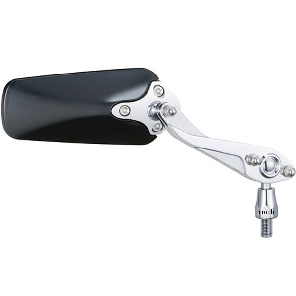 AM2-103-10L タナックス TANAX 左 ガセットミラー 黒/メッキ