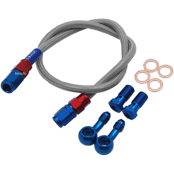 SAR085 スウェッジライン SWAGE-LINE リア ブレーキホースキット 97年-99年 CB400FOUR 赤/青 クリア