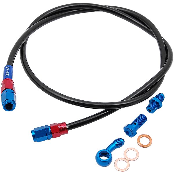 SARB063 スウェッジライン SWAGE-LINE リア ブレーキホースキット 94年-99年 NSR250R 赤/青 スモーク