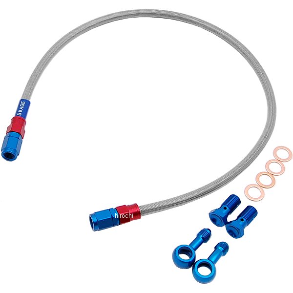 SAR267 スウェッジライン SWAGE-LINE リア ブレーキホースキット 95年-99年 TRX850 ブレンボキャリパー車 赤/青 クリア