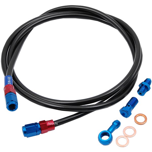SARB017 スウェッジライン SWAGE-LINE リア ブレーキホースキット 87年 VFR750R 赤/青 スモーク