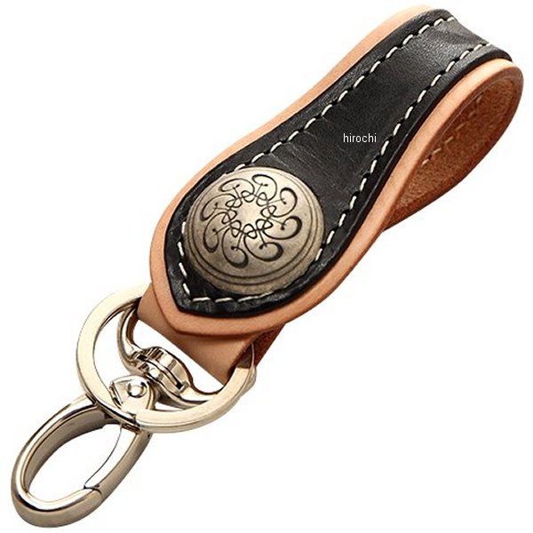 K-18 デグナー DEGNER キーホルダー 黒/タンフチ