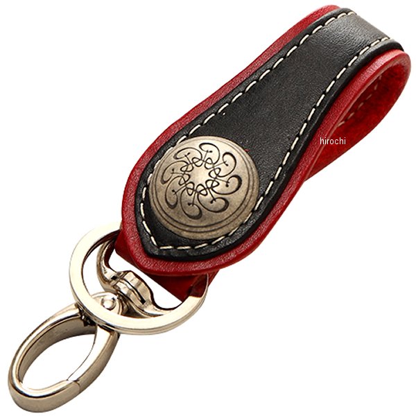 K-18 デグナー DEGNER キーホルダー 黒/赤フチ