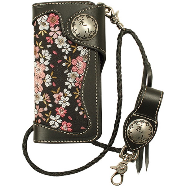 W-9AK デグナー DEGNER レザーウォレット 黒 京桜