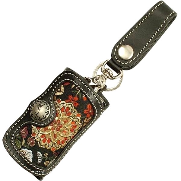 K-6K デグナー DEGNER 花山キーケース 黒 花宝