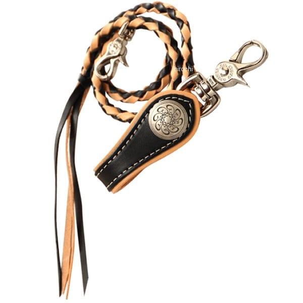 W-33R デグナー DEGNER ウォレットロープ 黒/タン