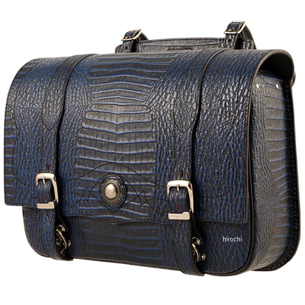 SB-48CR デグナー DEGNER クロコエンボスサドルバッグ 青