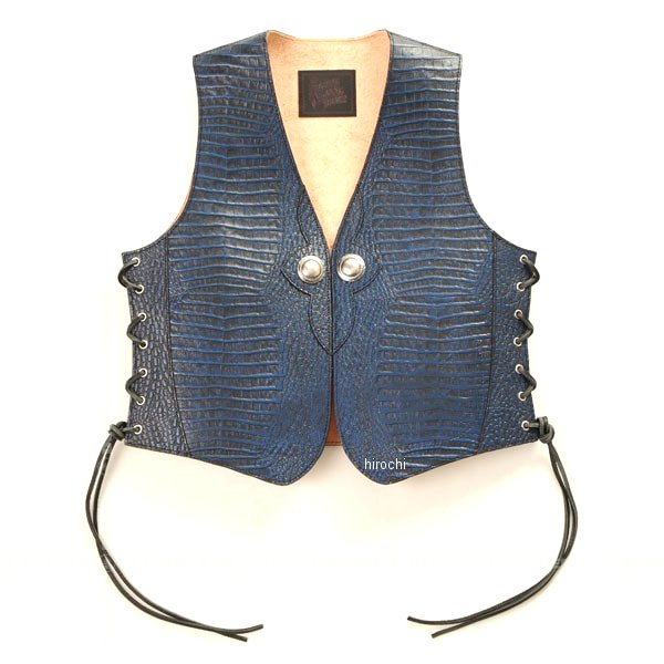 4524486064517 デグナー DEGNER 4WV-13CR クロコエンボスレザーベスト ブラック Mサイズ