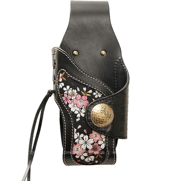 WC-4K デグナー DEGNER 花山ウォレットケース 黒 京桜