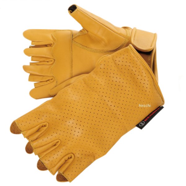 TG-31MH デグナー DEGNER メッシュレザーハーフグローブ マスタード Lサイズ