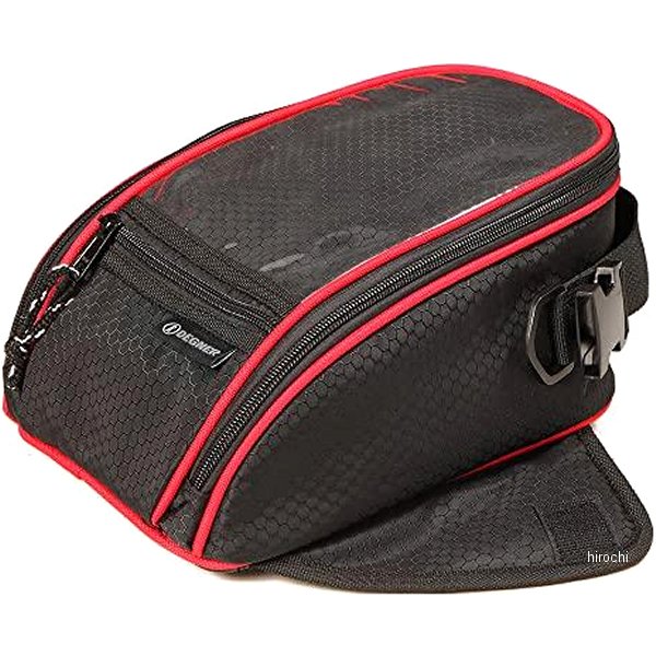 NB-117MAG デグナー DEGNER マグネット式タンクバッグ 黒/赤パイピング