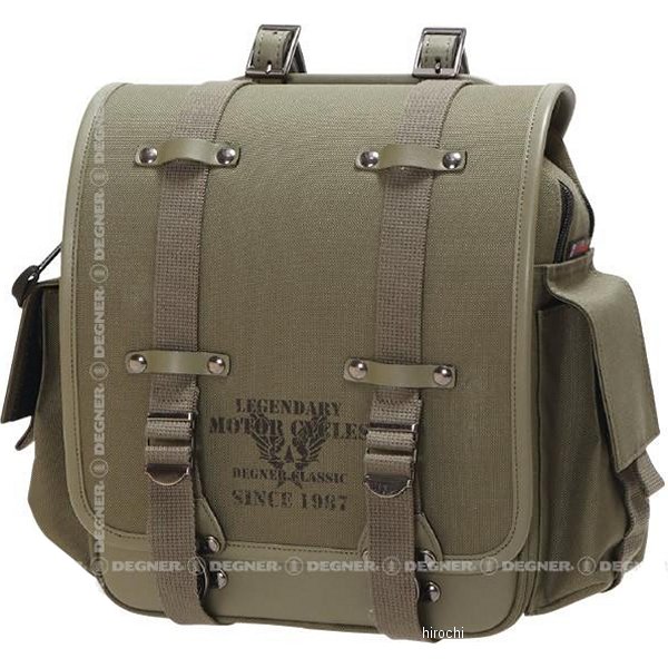 NB-131 デグナー DEGNER ミリタリーテイストテキスタイルサドルバッグ カーキ