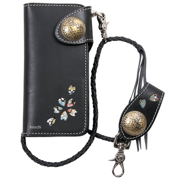 W-77K デグナー DEGNER 花山レザーウォレット 黒 都桜