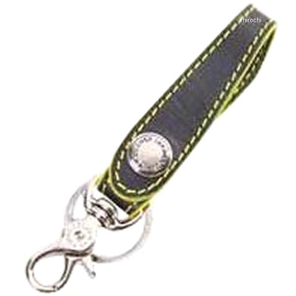 K-51 デグナー DEGNER レザーキーホルダー 黒/イエロー