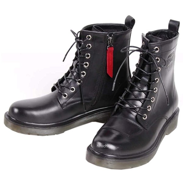 HS-B8 デグナー DEGNER レディースシフトガード付レザーZIPブーツ 黒 24cm