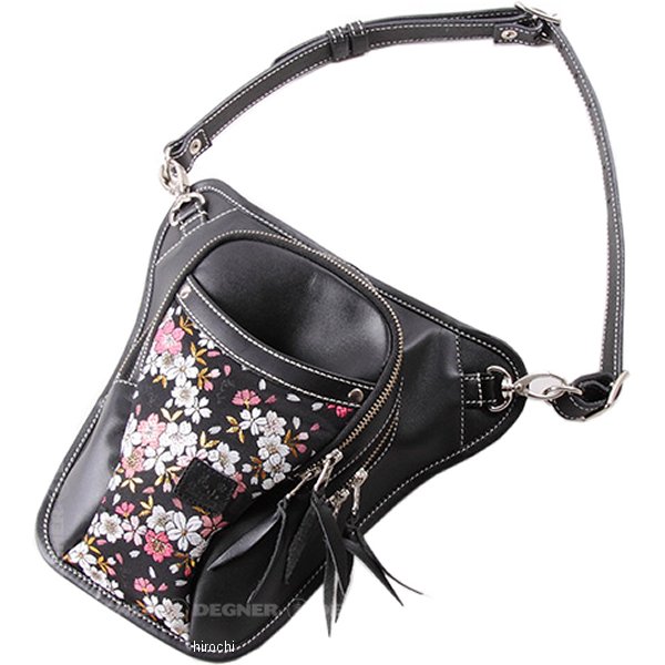W-39K デグナー DEGNER 花山 ホルスターバッグ 黒 京桜