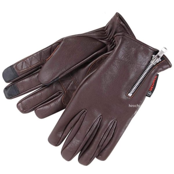 TG-47I デグナー DEGNER スマホ対応 やぎ革ツーリンググローブ ブラウン Mサイズ
