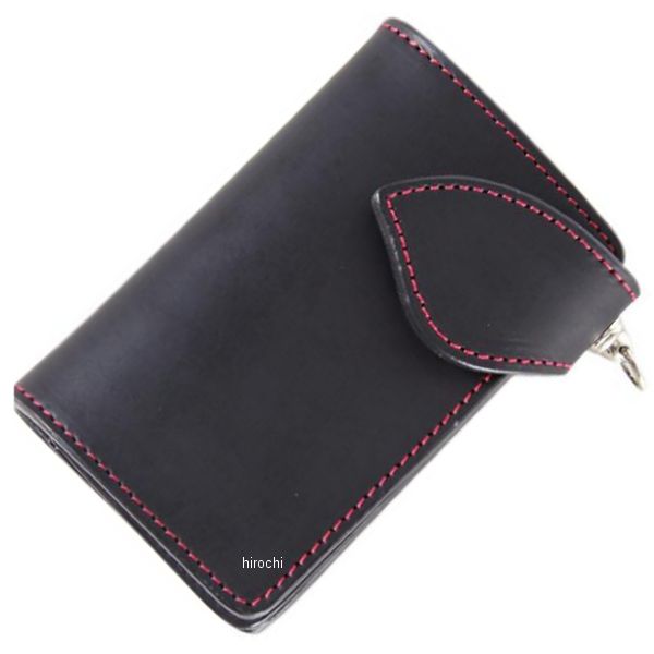 W-95 デグナー DEGNER ミドルウォレット 黒/赤