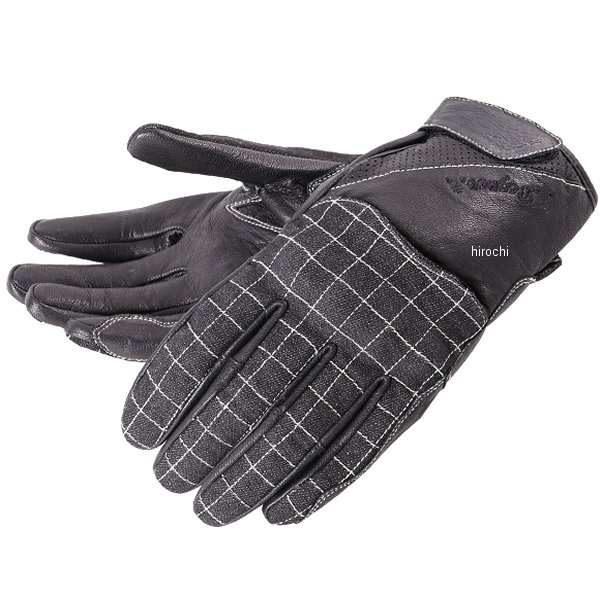 FRTG-55 デグナー DEGNER レザーデニムコンビレディースグローブ 黒 Lサイズ