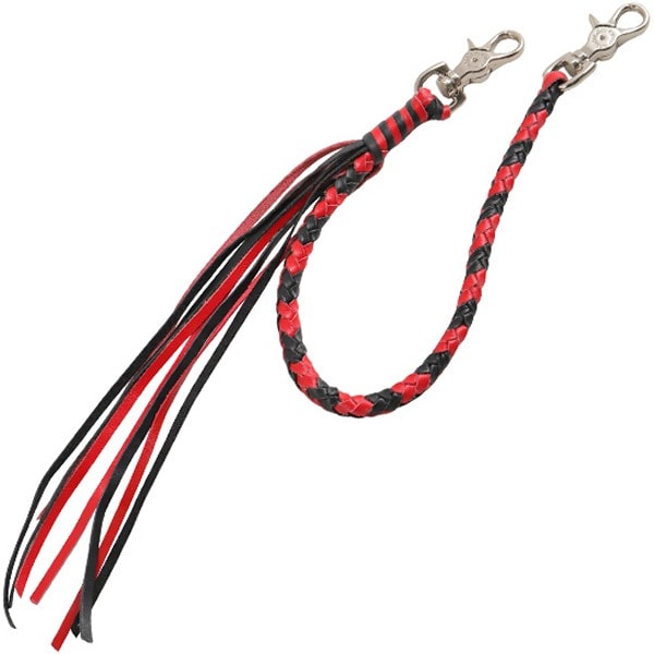 WR-14 デグナー DEGNER 8本編みウォレットロープ 黒/赤