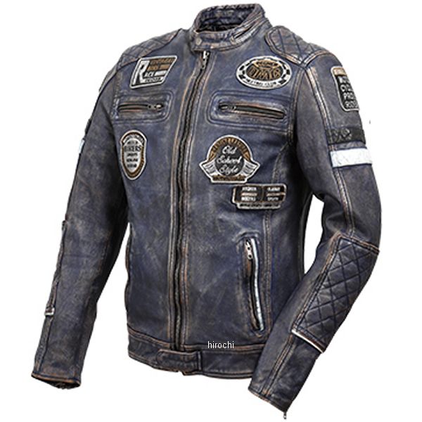 19WJ-13 デグナー DEGNER ワックスシープレザージャケット ネイビー 2XLサイズ