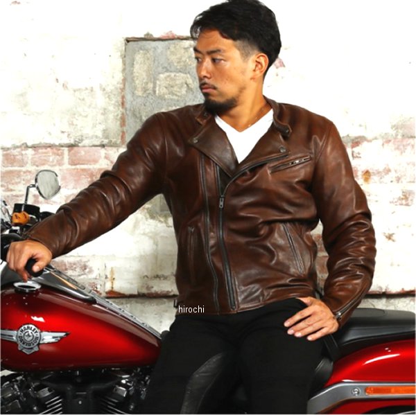 4524486083754 デグナー DEGNER 19WJ-14 カウレザーダブルジャケット ブラウン Sサイズ