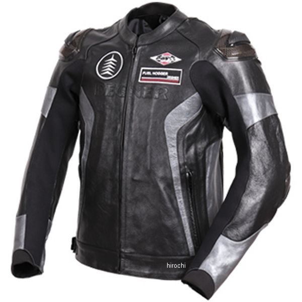 19WJ-19 デグナー DEGNER レザーレーシングジャケット 黒/ガンメタル Lサイズ