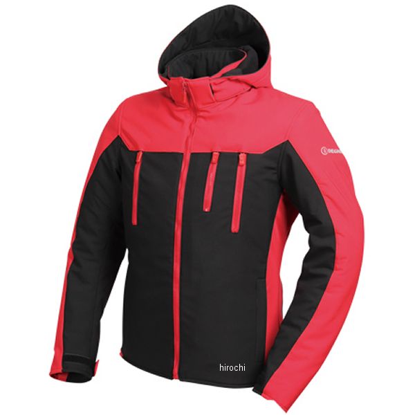 19WJ-21 デグナー DEGNER ソフトシェルフード付ジャケット 赤/黒 Sサイズ