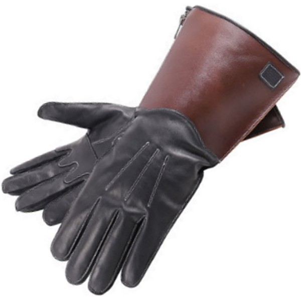WG-36 デグナー DEGNER ガントレットレザーグローブ 黒/ブラウン XLサイズ