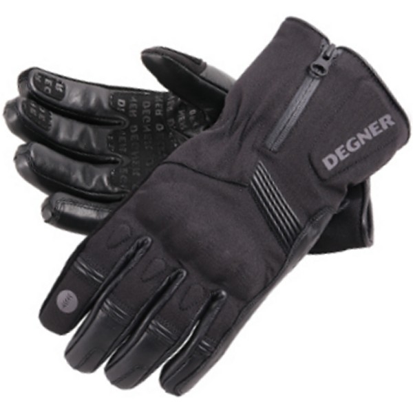 WG-37 デグナー DEGNER ガントレットテキスタイルグローブ 黒/黒 XLサイズ