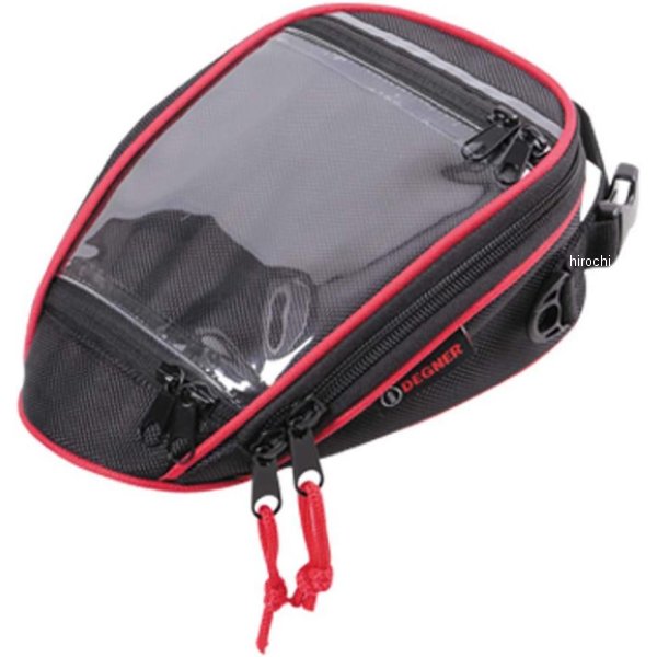 NB-171 デグナー DEGNER マグネット式タンクバッグ 黒/赤パイピング