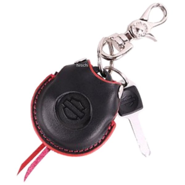 K-63 デグナー DEGNER レザーキーフォブケース 黒/赤