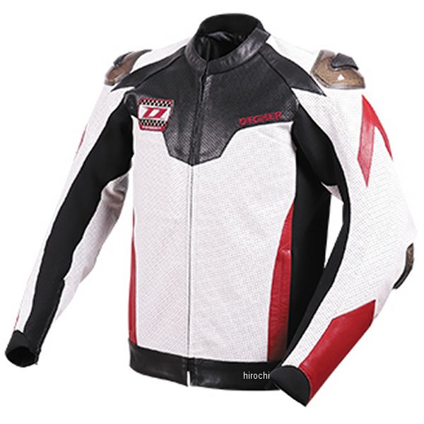 20SJ-4 デグナー DEGNER メッシュレザーレーシングジャケット 白/赤 Mサイズ