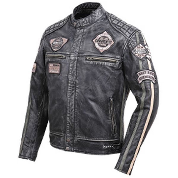 20SJ-7 デグナー DEGNER シープレザージャケット 黒/グリーン Lサイズ