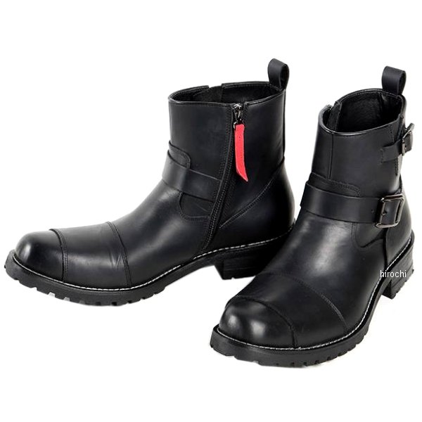 HS-B9 デグナー DEGNER シフトガード付レザーZIPエンジニアブーツ 黒 26cm