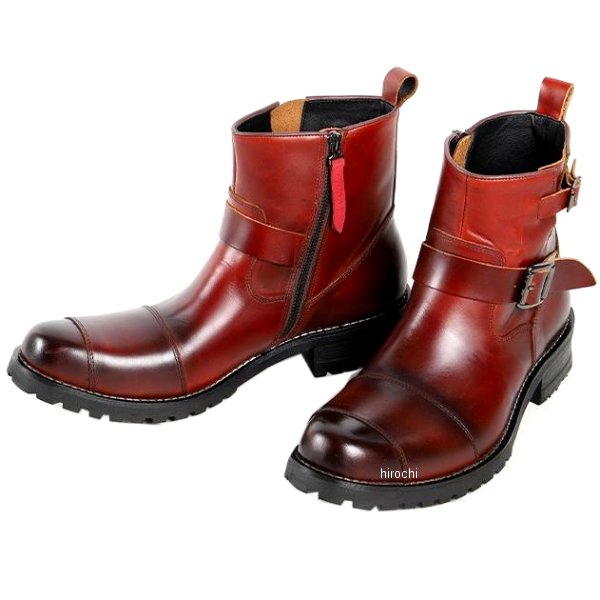 HS-B9 デグナー DEGNER シフトガード付レザーZIPエンジニアブーツ ブラウン 26.5cm