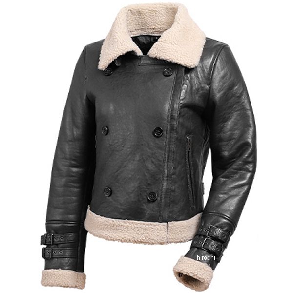 FR20WJ-10 デグナー DEGNER フェイクムートンレディースレザージャケット 黒 Mサイズ