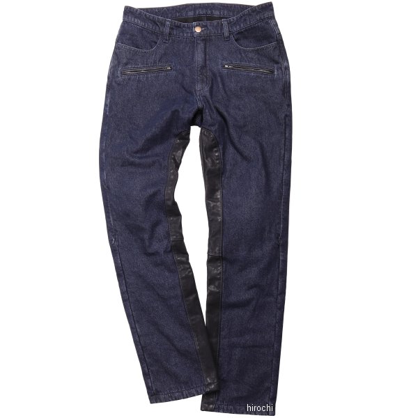 DP-35 デグナー DEGNER 本革ヒートガード付き裏フリースデニムパンツ メンズ ネイビー Lサイズ